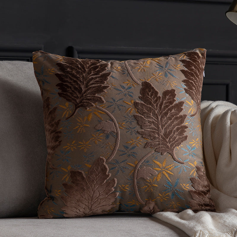 Jacquard Kissenbezug mit Blumenmuster