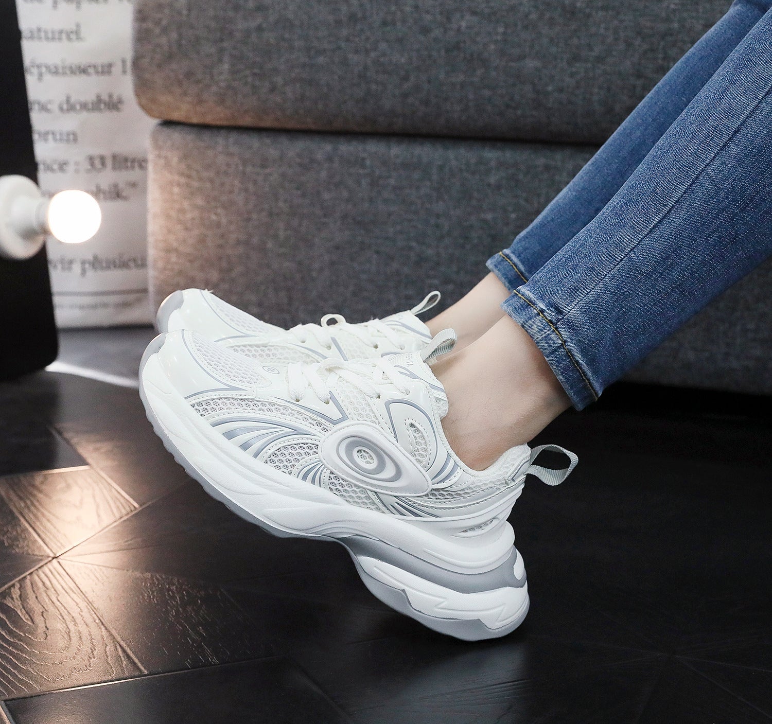 Chunky Dad Sneaker mit Farbblock-Design