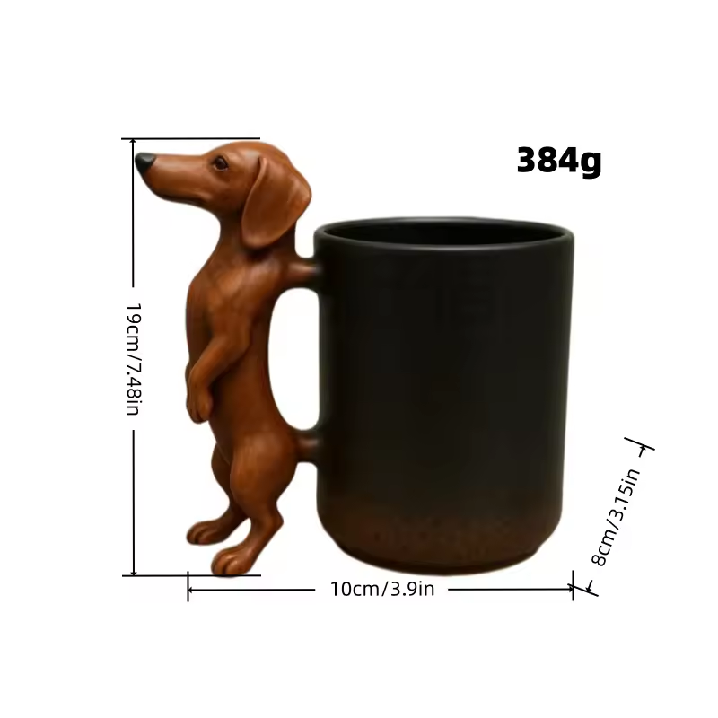 3D Dachshund Tasse