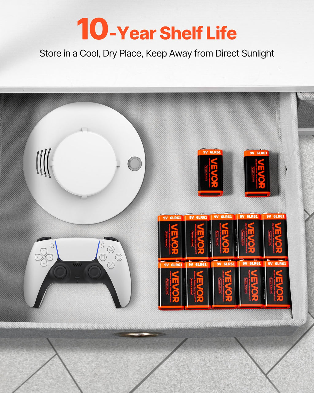 9V Alkaline Batterien, 12er-Pack