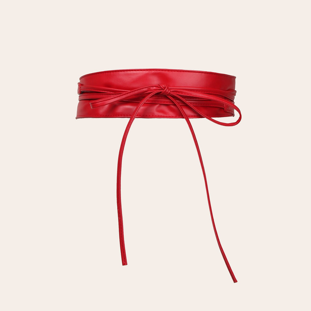 Weitbandiger Damen-Belt aus Kunstleder mit Kordelspitze | LuxeStyle