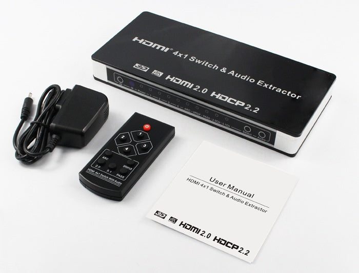 HDMI Switch 4x1 mit Audio-Extraktion