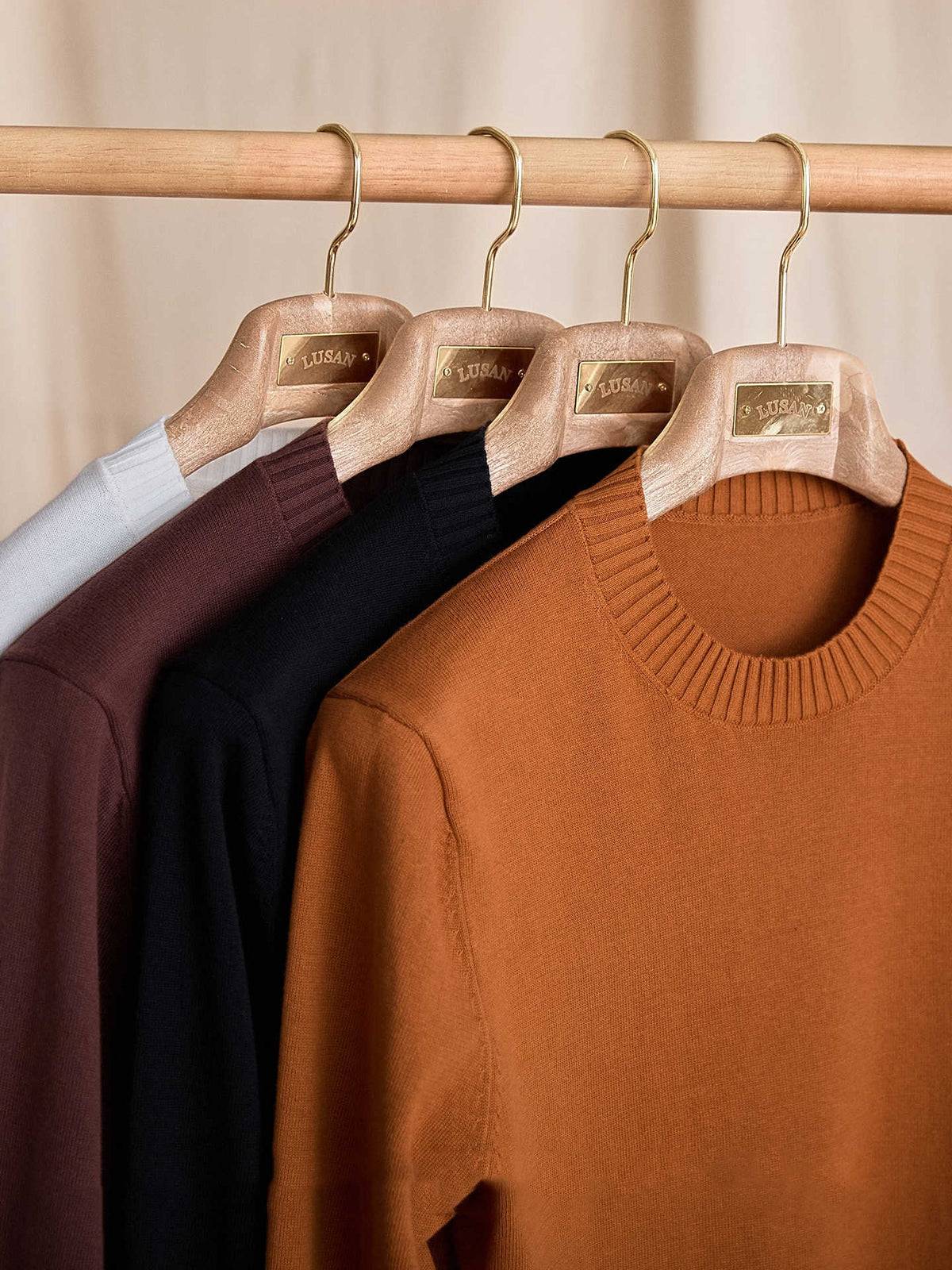 Strick-Langarmshirt aus reiner Baumwolle – Bild 3 | LuxeStyle