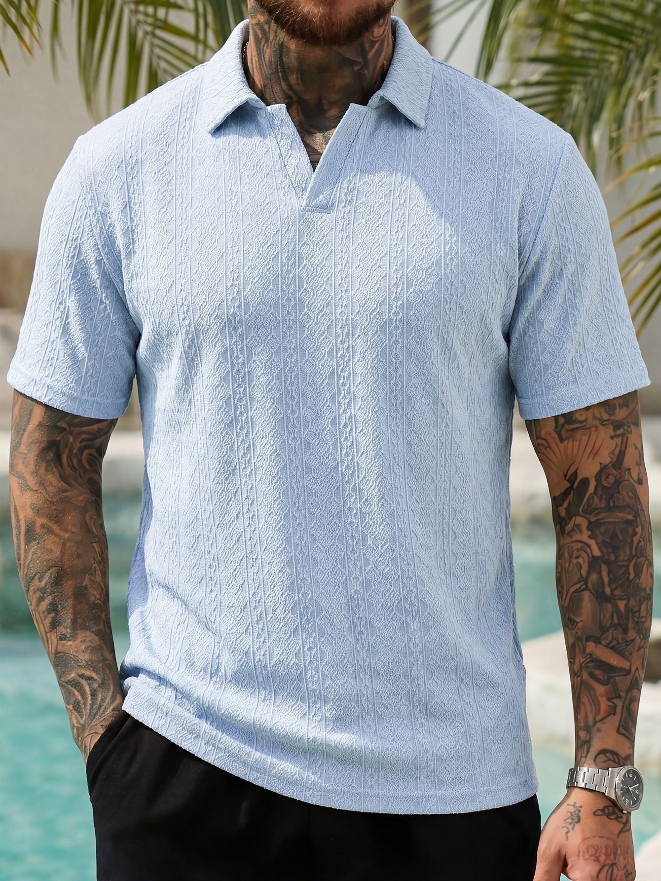 Sommer-Neuheit Herren-Jacquard-Polo-Shirt