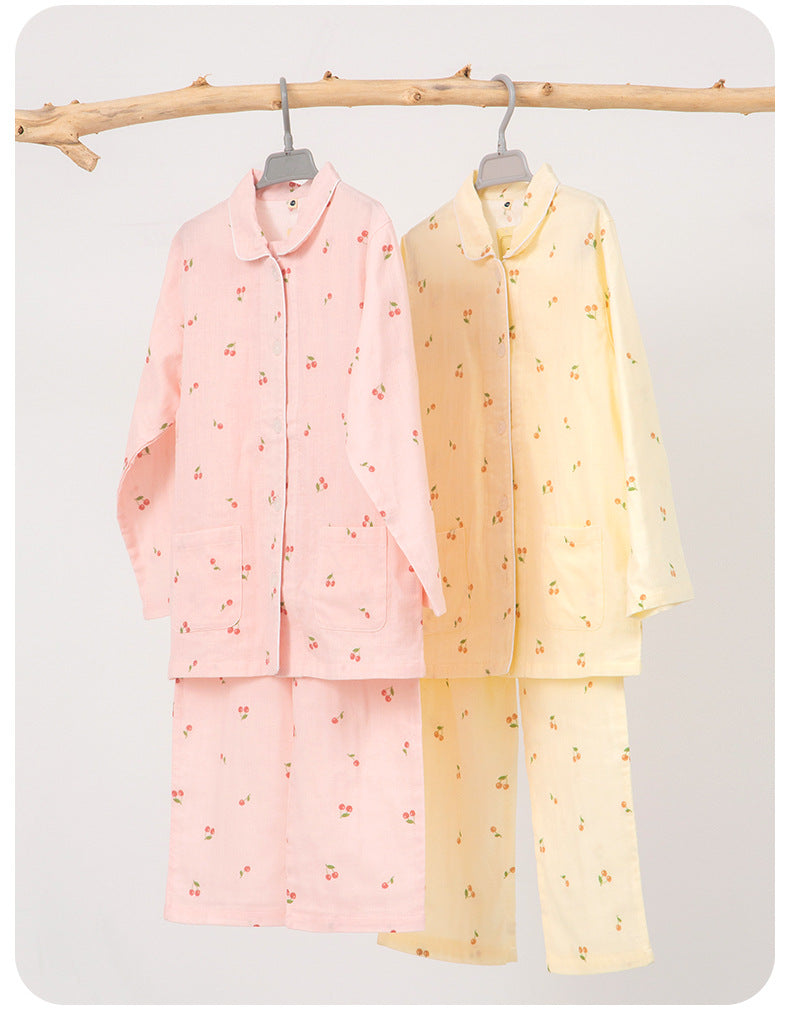 Niedliches Pyjama-Set aus Baumwollgaze für Kinder
