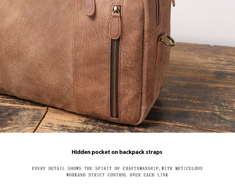 Lederrucksack gross – Vintage Braun