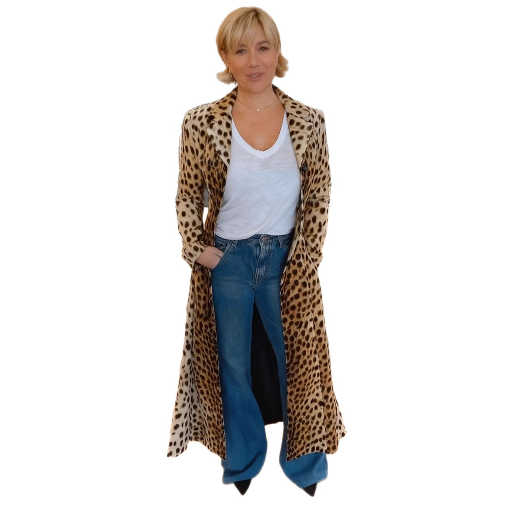 Langer Trenchcoat mit Leopardenmuster – Bild 2 | LuxeStyle