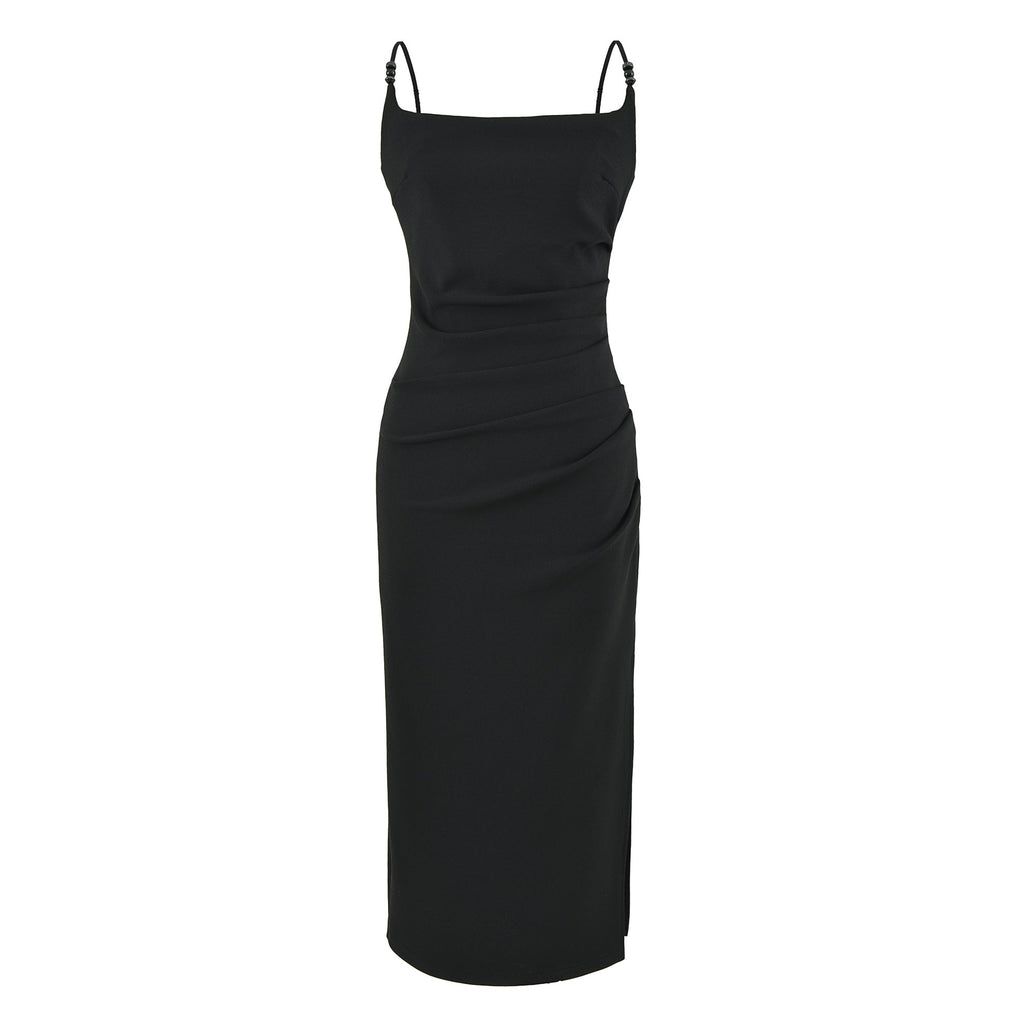 Pleated Midi-Kleid