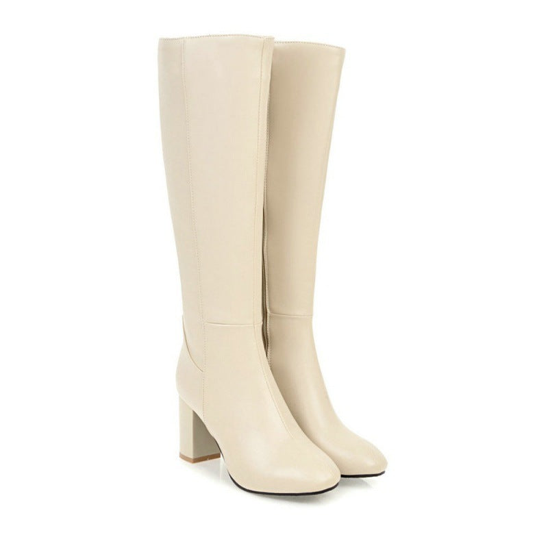 Overknee-Stiefel mit hohem Chunky-Absatz – Bild 3 | LuxeStyle