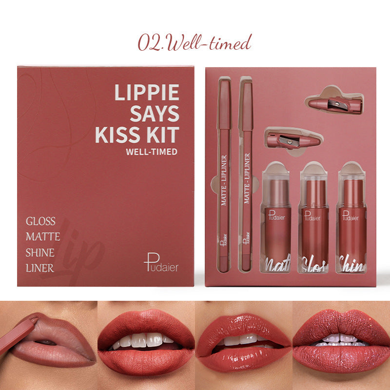 5-teiliges Lip Glaze Lippenstift-Set – Ansicht 4