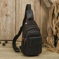 Retro Schulterrucksack aus Echtleder