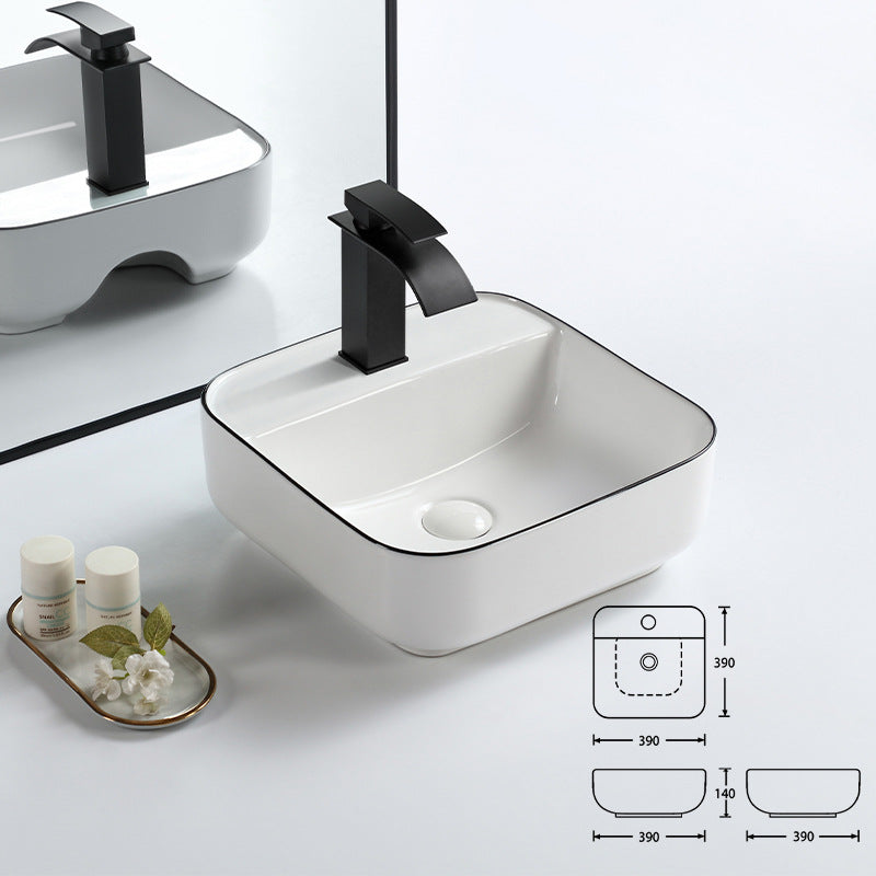 Rundes Keramik-Waschbecken