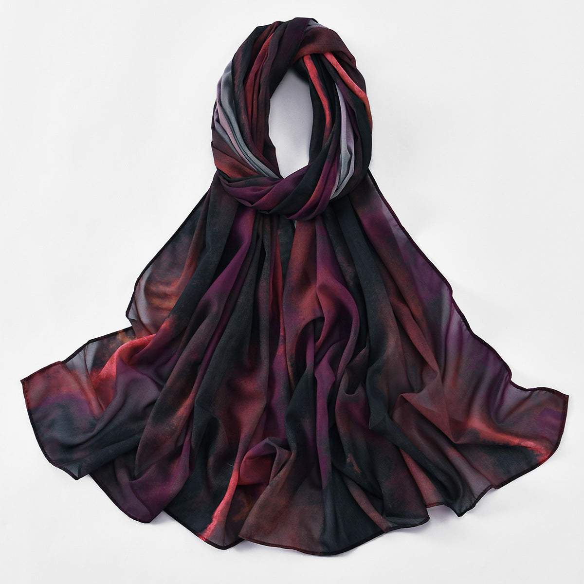 Bunter Chiffonschal – 180×70 cm – Bild 5 | LuxeStyle