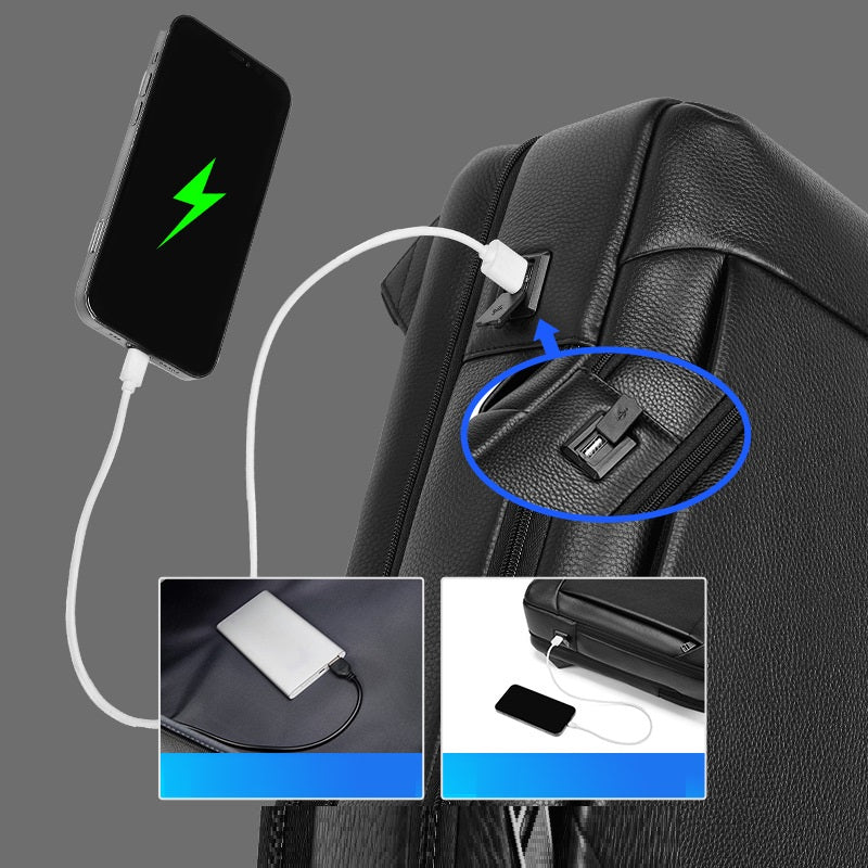 Business Commute Lederrucksack für Herren | LuxeStyle