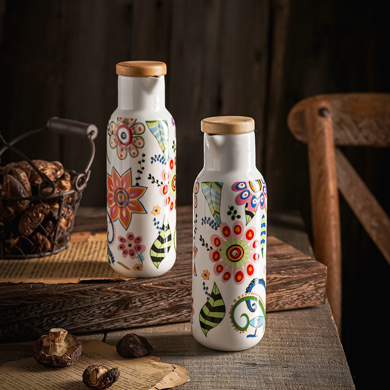 Keramik Ölflasche mit Deckel – Bild 1 | LuxeStyle