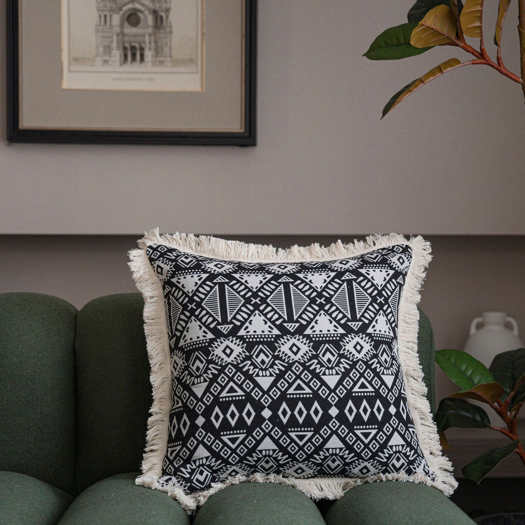 Jacquard Kissenbezug mit Pflanzenmuster