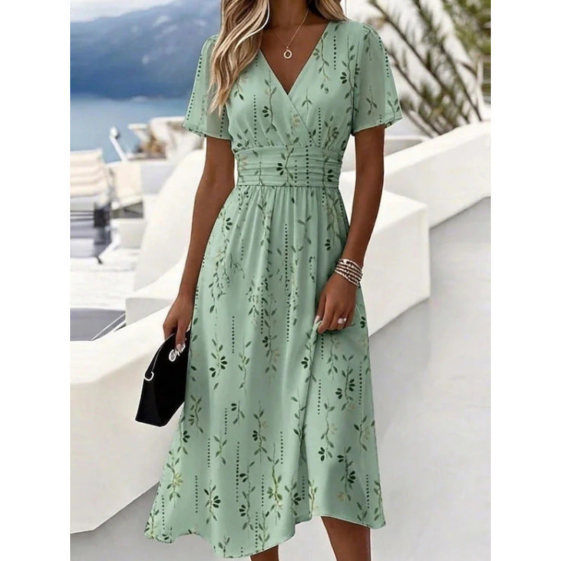 3D Retro Muster A-Linien-Kleid für Damen