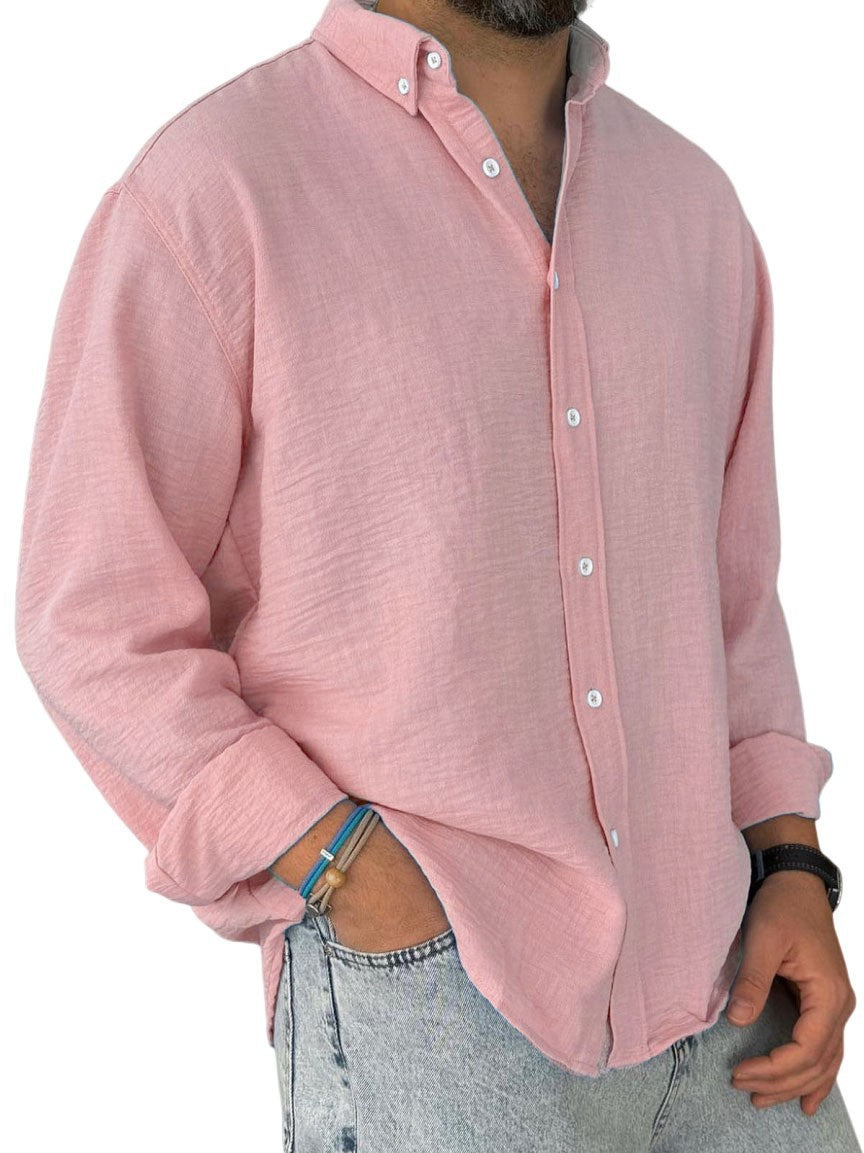 Herren Langarm Button-Down Hemd