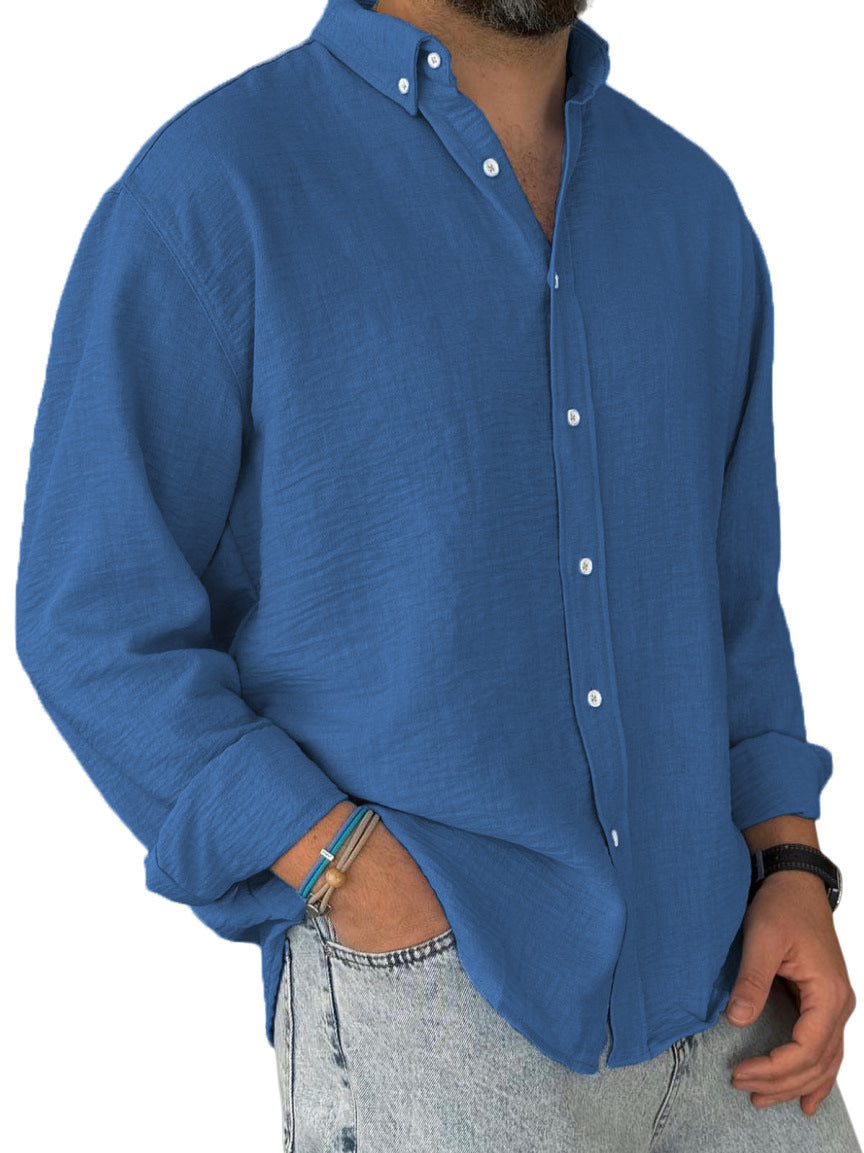 Herren Langarm Button-Down Hemd