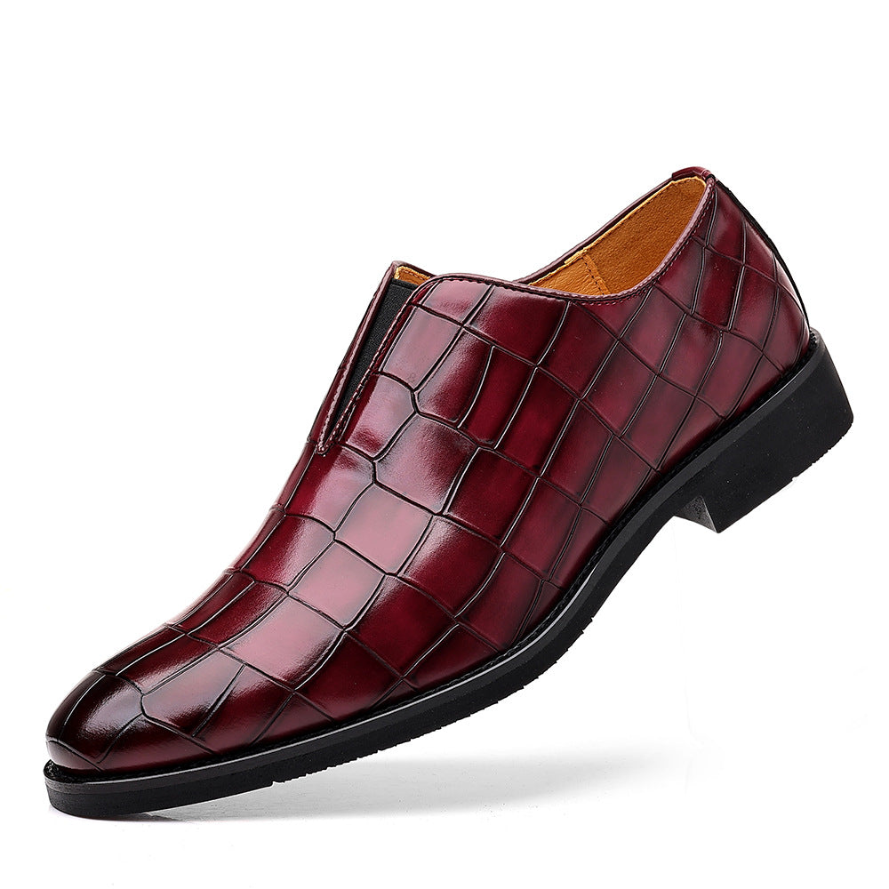 Freizeitschuhe Herren Leder Steinmuster