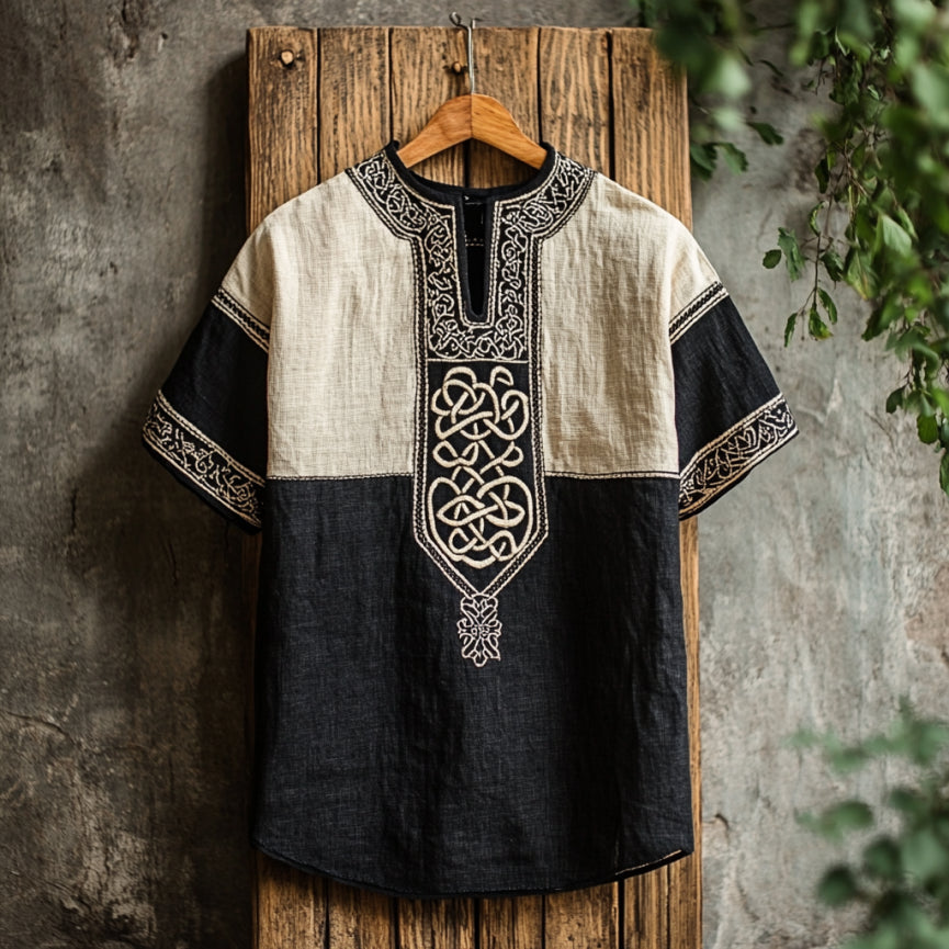 Leinen-Shirt für Herren mit kurzen Ärmeln – Bild 1 | LuxeStyle
