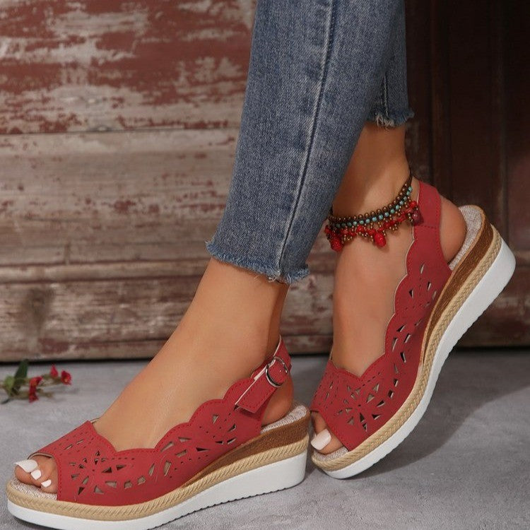 Damen Sandalen mit Keilabsatz