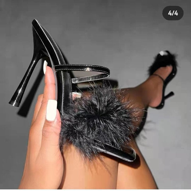 Feather Roman High Heel Sandalen mit Zehenschneide – Bild 5 | LuxeStyle