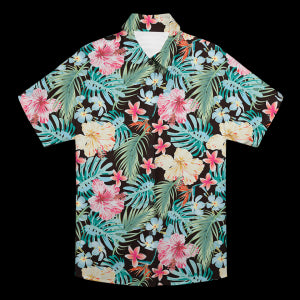 Hawaiihemd mit Hibiskus & Monstera-Print – Bild 6 | LuxeStyle