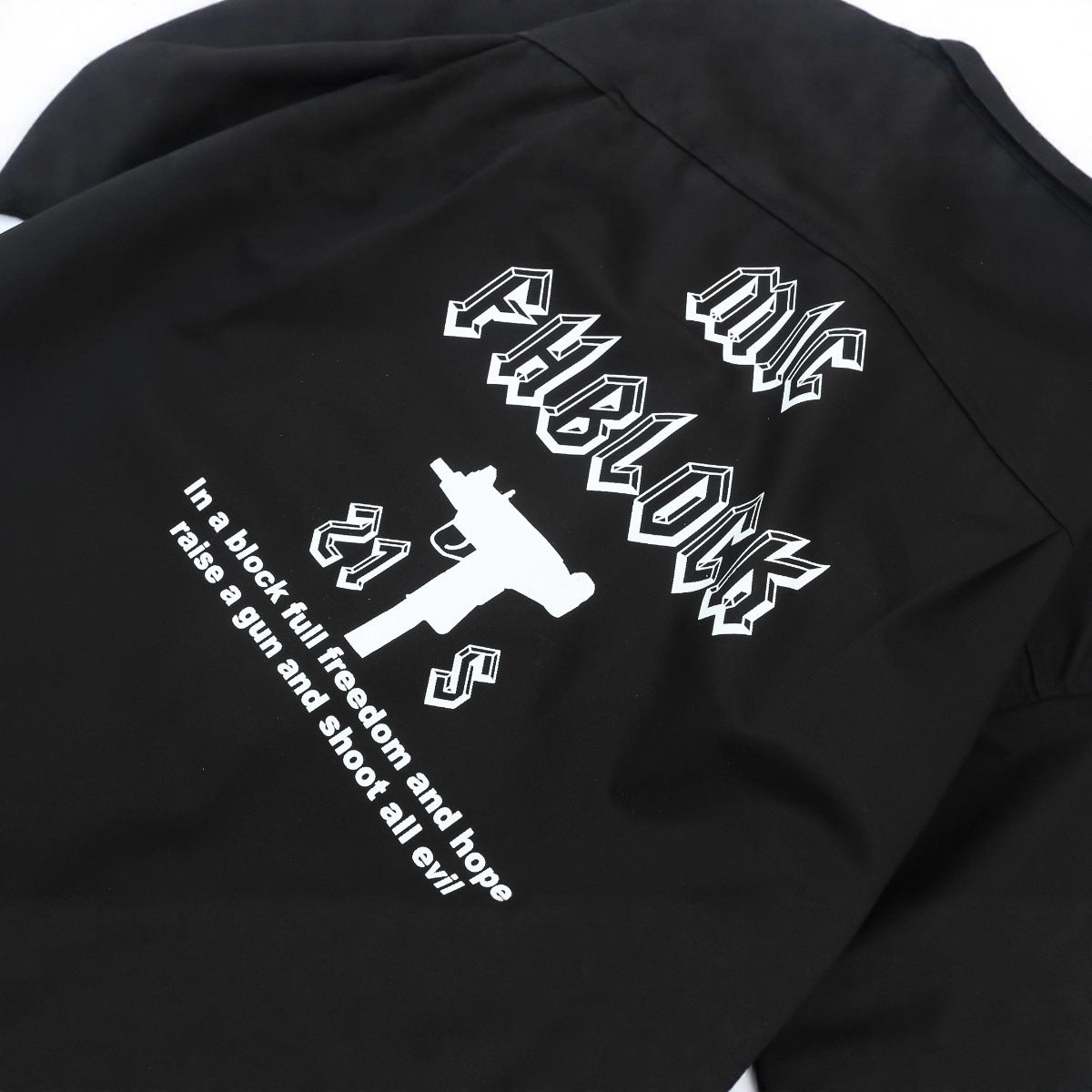 Kurzärmeliges Arbeitshemd mit Print – Bild 3 | LuxeStyle