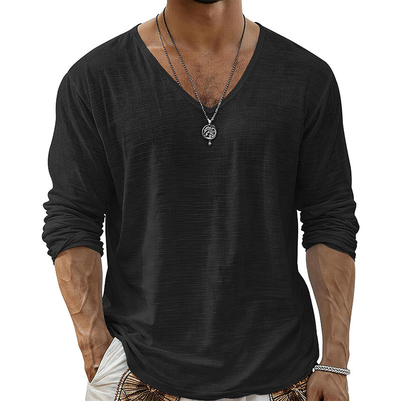 Loose-fit Baumwoll-Leinen Basis-Top – Bild 3 | LuxeStyle