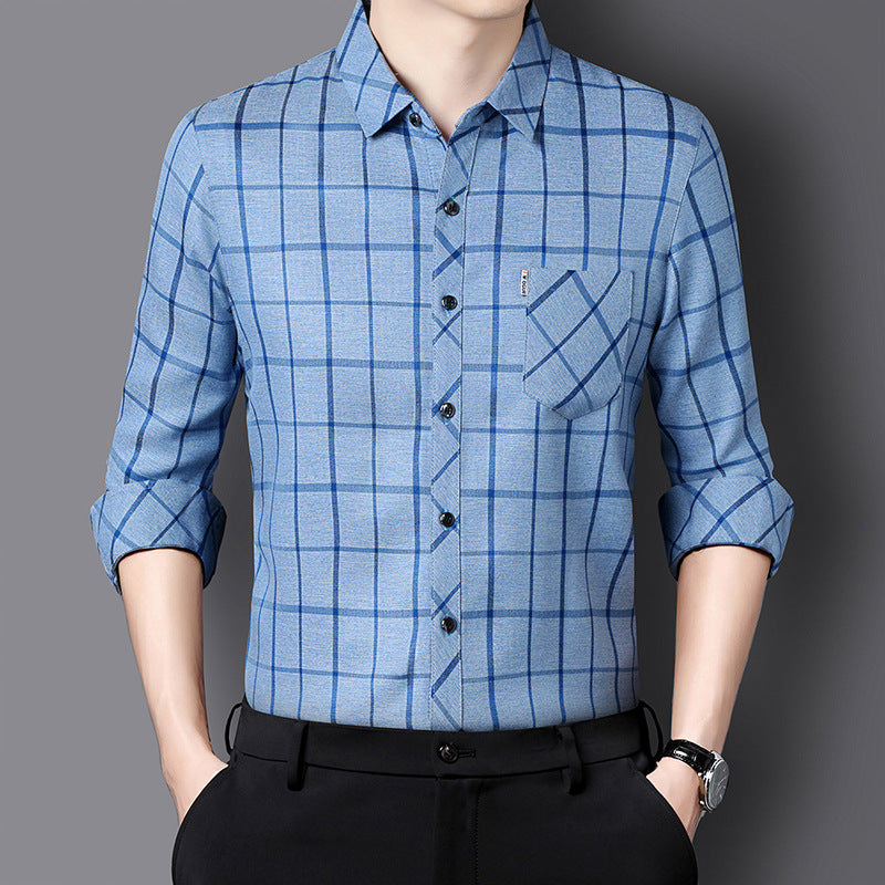 Kaschmirplaid Langarmhemd für Herren – Bild 8 | LuxeStyle