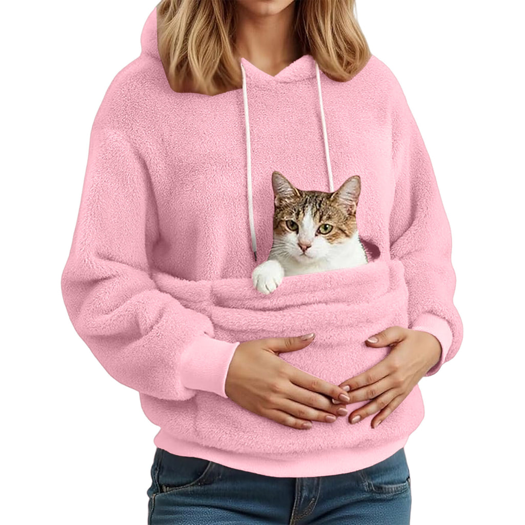 Damen Flanell Kapuzenpullover