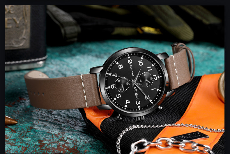 Herren Quarz-Sportuhr mit Edelstahlarmband – Bild 3 | LuxeStyle