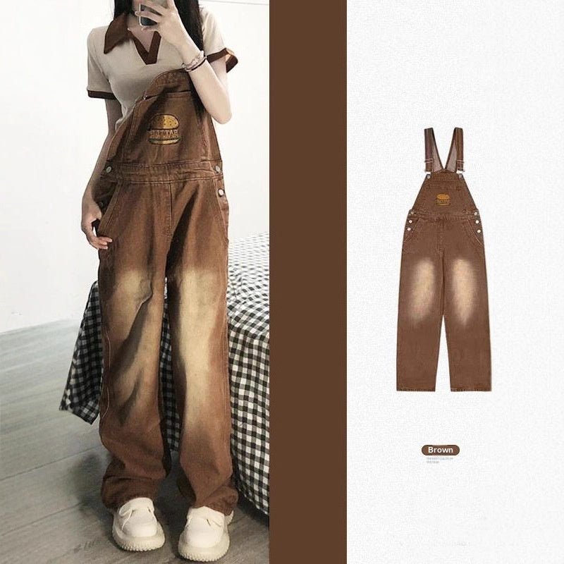 Bügelhose mit Burger Stickerei