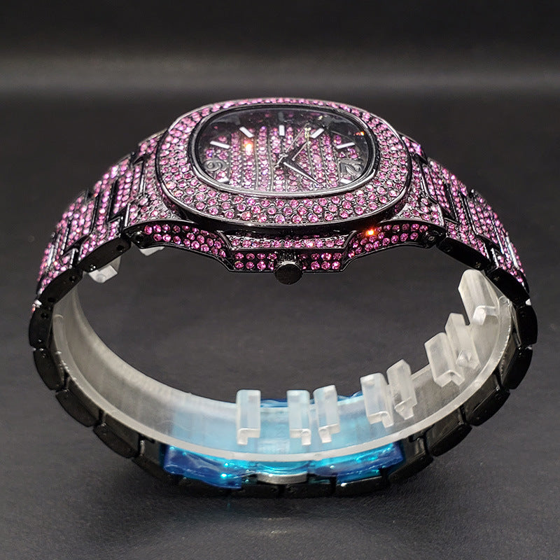 Diamant-Rap-Hip-Hop Armbanduhr