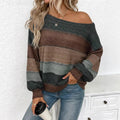 Gestreiftes Off-Shoulder-Sweater