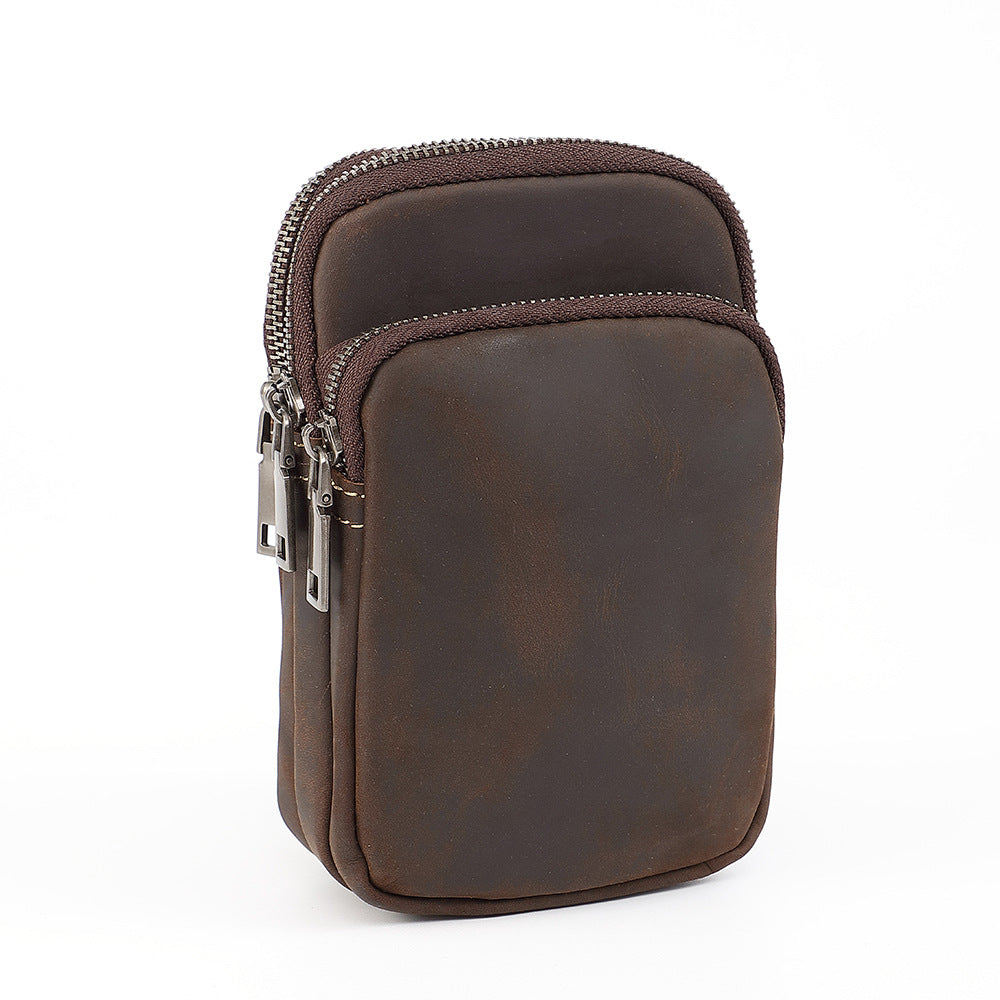 Herren-Gürteltasche aus echtem Vollnarbenleder – Ansicht 8