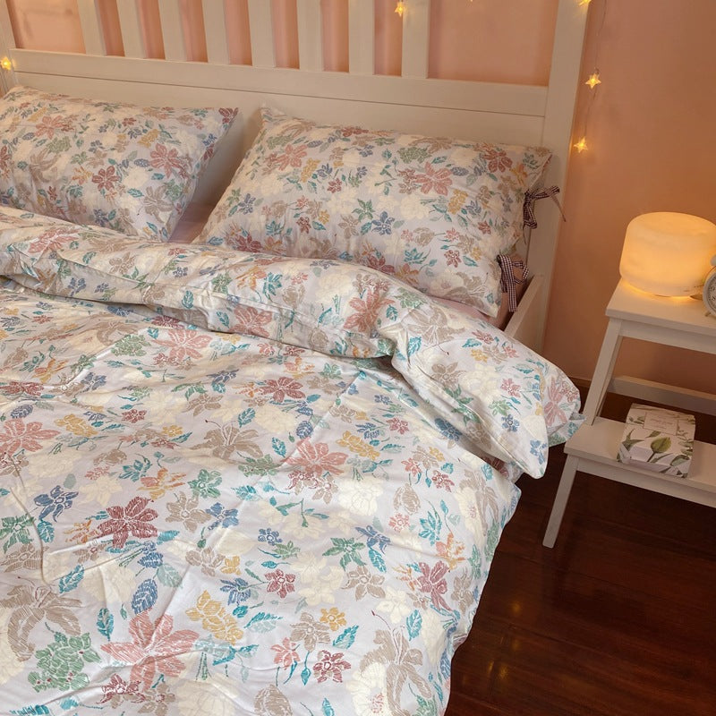 Retro Blumen-Bettwäsche-Set aus Baumwolle – Bild 5 | LuxeStyle