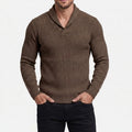Herren V-Ausschnitt Strickpullover Langarm Slim Fit