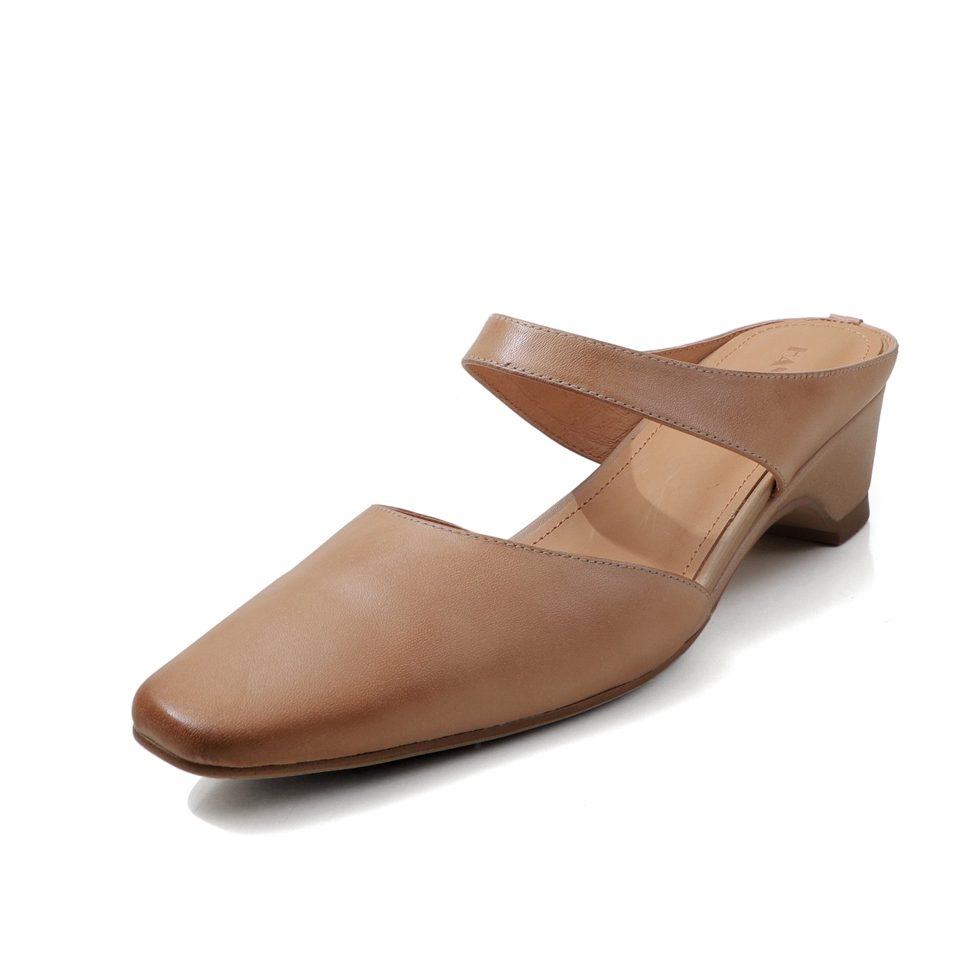 Handgefertigte Leder Mary Jane Mules