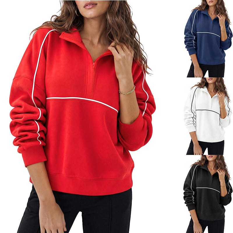 Loose-fit Sweatshirt mit Reissverschluss