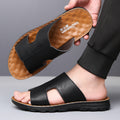 Herren-Slipper aus Rindsleder mit weicher Sohle