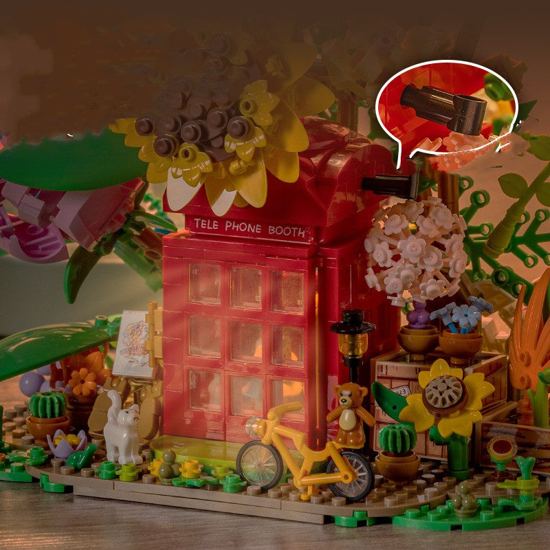 Mädchen Blumen Telefonzelle Bausteine – Bild 5 | LuxeStyle