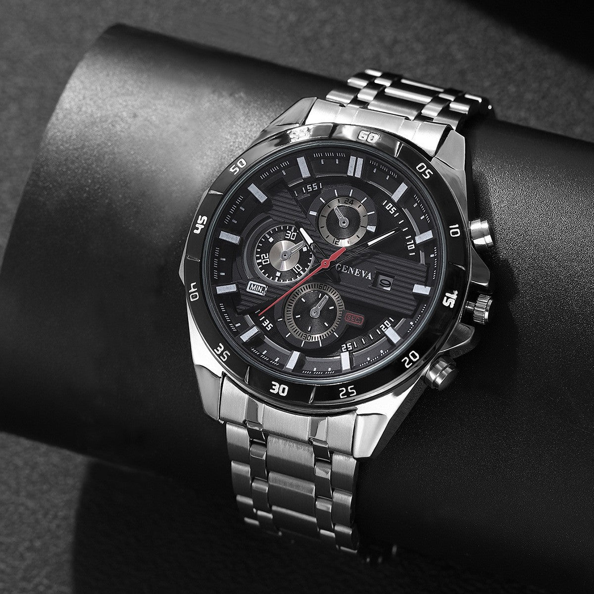 Quarz-Uhr mit Stahlarmband für Herren – Bild 6 | LuxeStyle