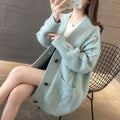 V-Ausschnitt Strickjacke (Loose Fit)