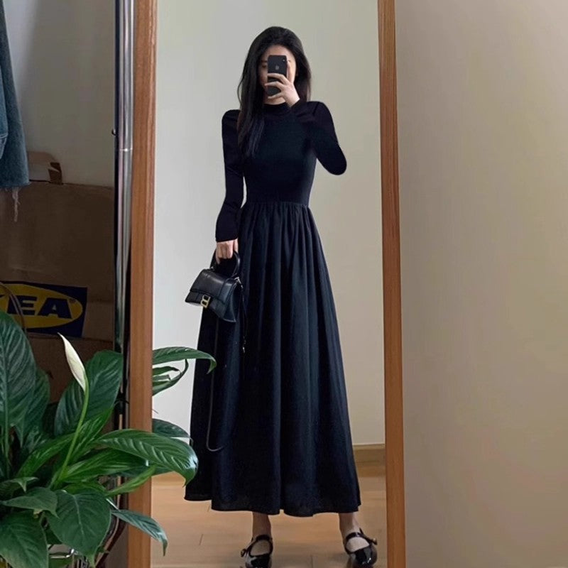 Elegantes Langarm-Kleid in Schwarz – Bild 3 | LuxeStyle
