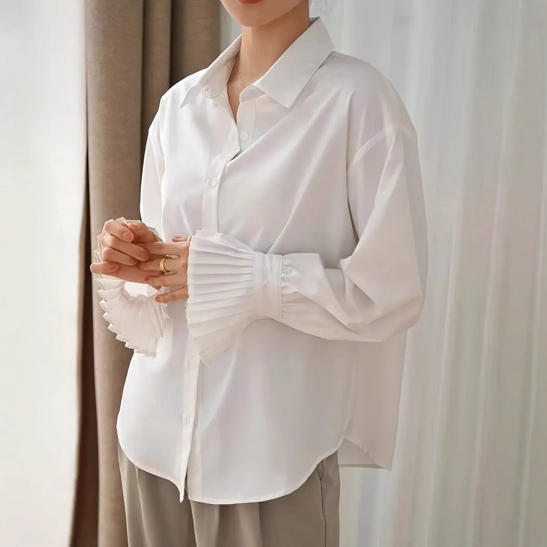 Langarmshirt mit Rüschenmanschetten – Bild 6 | LuxeStyle