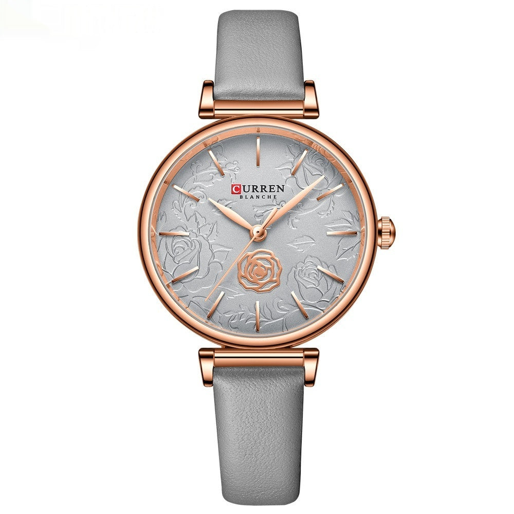 Einfache Damen-Armbanduhr, wasserdicht