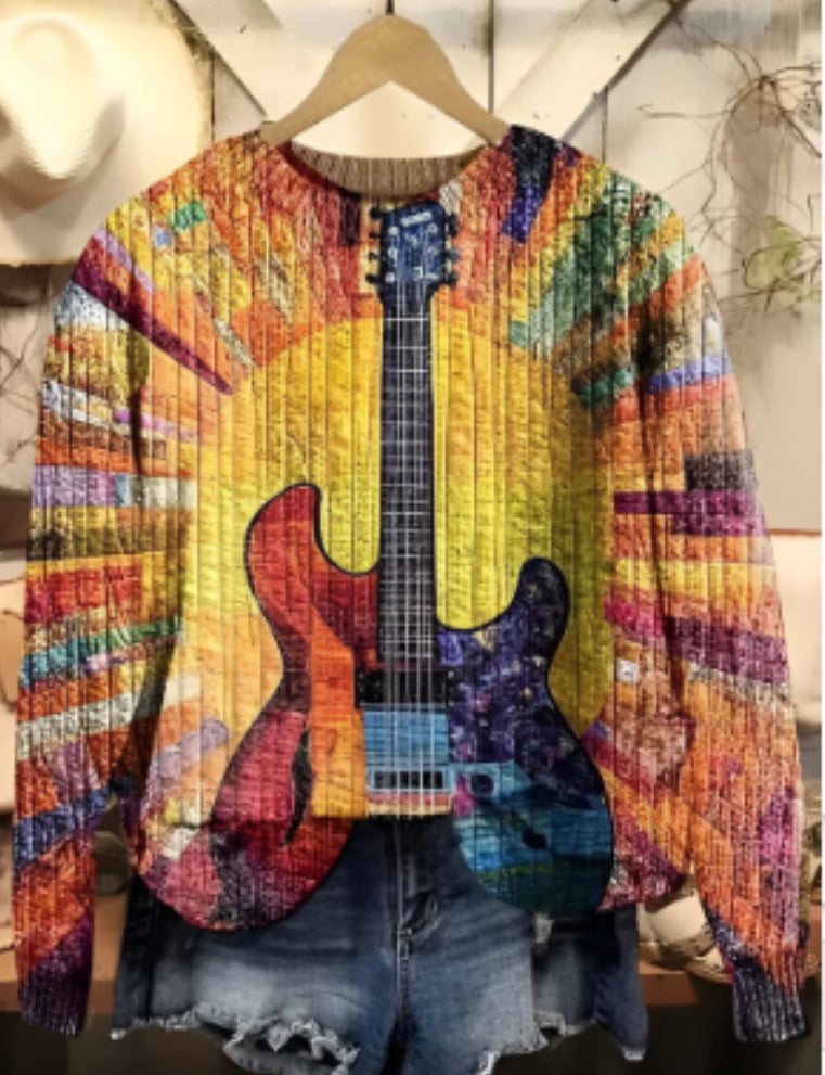 Damen Pullover Sweatshirt mit Print