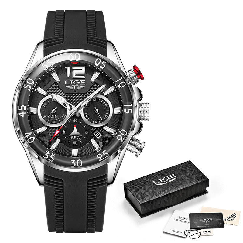 Quarz-Herrenuhr wasserdicht mit Multifunktion – Bild 8 | LuxeStyle